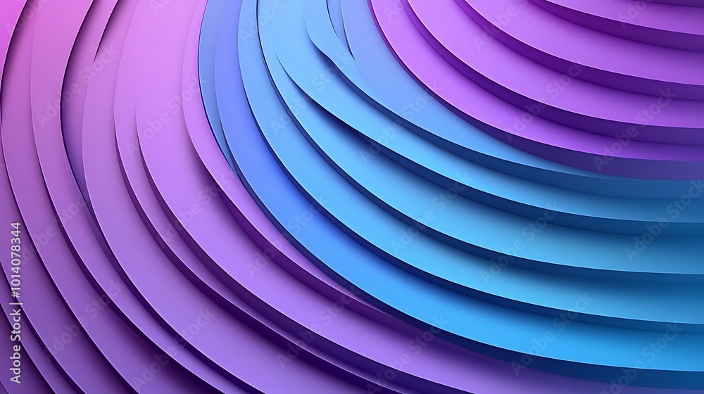 Abstract 3D rendering of a swirling pattern of blue and purple concentric circles. Abstract 3D rendering of a swirling pattern of blue and purple concentric circles.