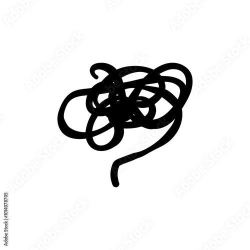 Line icon of mess, stress, thought
