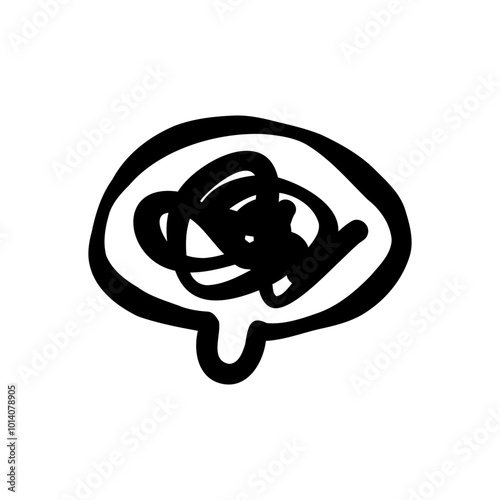 Speech bubble icon of mess, stress, thought