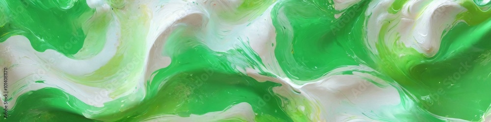Obraz premium Luminous green and bright white with glossy lacobel effects capture the excitement of St. Patrick�s Day and celebrations, Generative AI