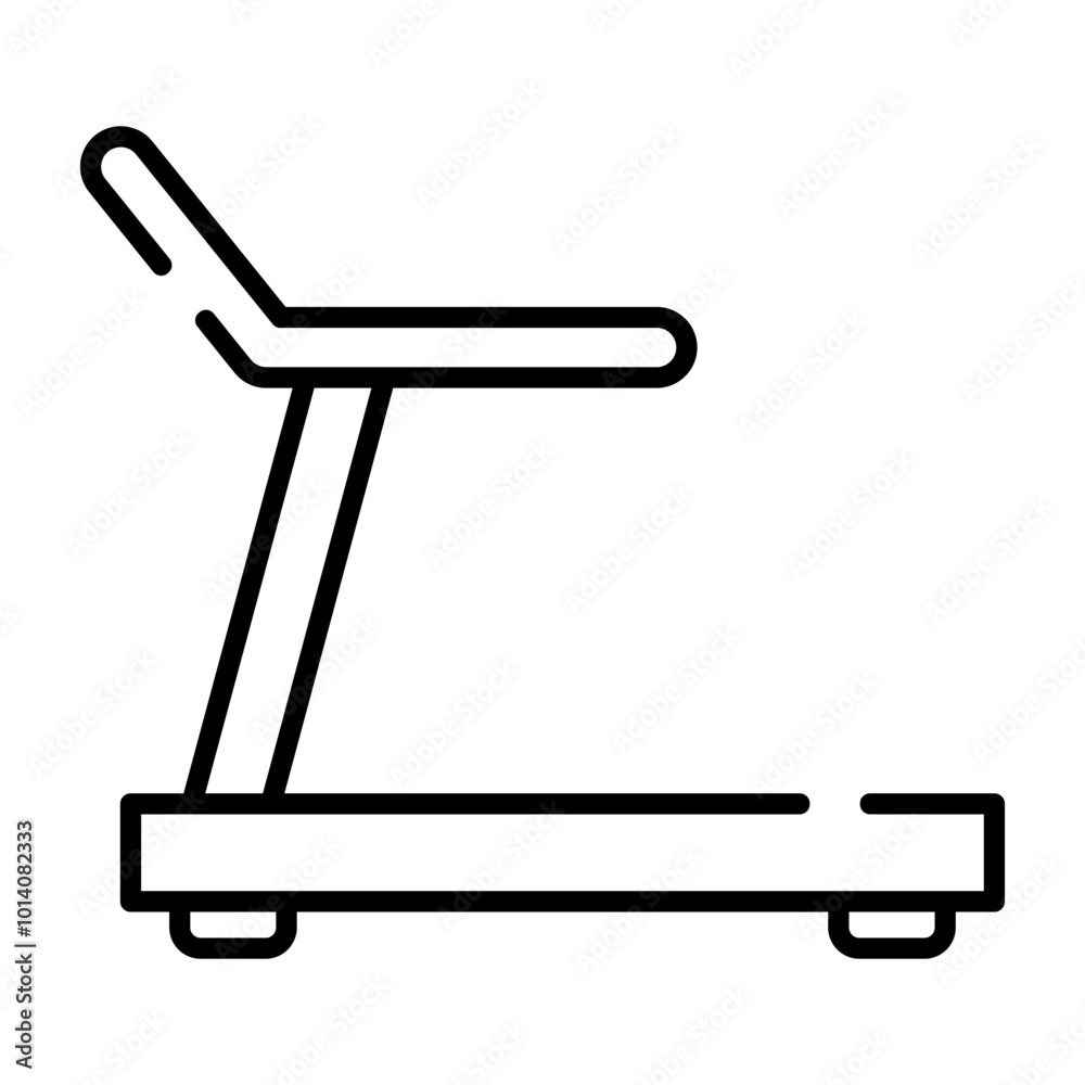 Treadmill black line icon Treadmill black line icon