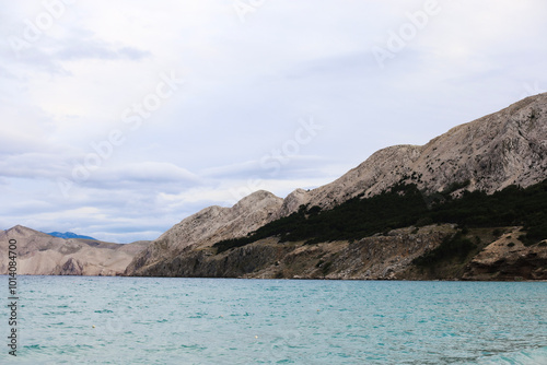 Croatia, Krk island. sea in autumn. vacation by the sea