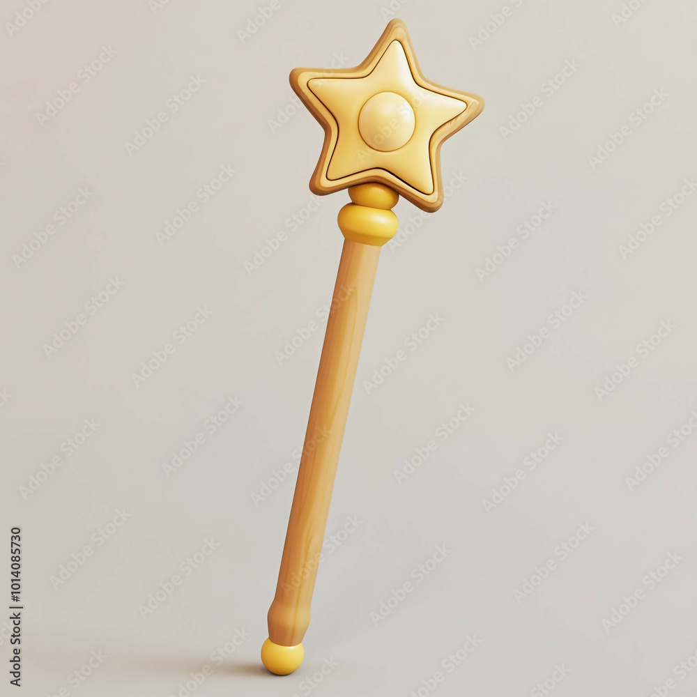 3D Magic Wand Icon: Fantasy and Magical Tool Illustration Logo 3D Magic Wand Icon: Fantasy and Magical Tool Illustration Logo
