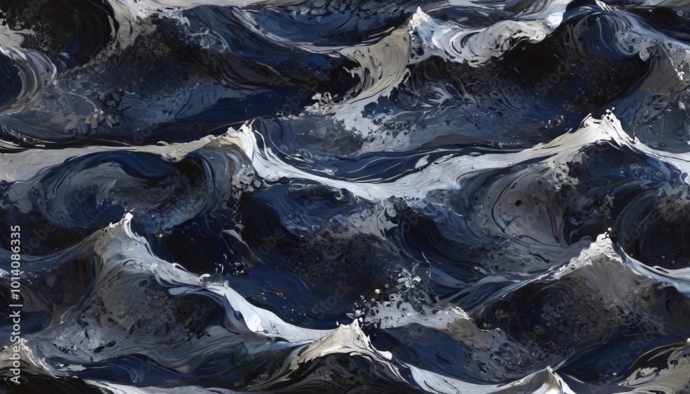 Dark navy and shimmering silver create a striking design reminiscent of a moonlit sea reflecting starlight, Generative AI Dark navy and shimmering silver create a striking design reminiscent of a moonlit sea reflecting starlight, Generative AI