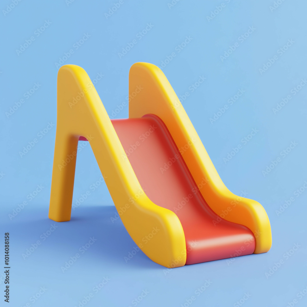 3D Playground Slide Icon: Children's Fun Play Equipment Illustration Logo 3D Playground Slide Icon: Children's Fun Play Equipment Illustration Logo