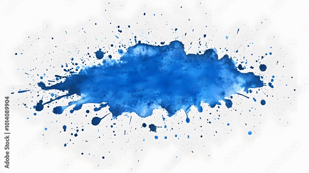 Watercolor stain with blue paint splatter, featuring a vibrant, abstract design with dynamic splatter effects Watercolor stain with blue paint splatter, featuring a vibrant, abstract design with dynamic splatter effects