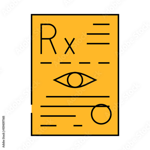 recipe ophthalmology line icon vector. recipe ophthalmology sign. isolated symbol illustration