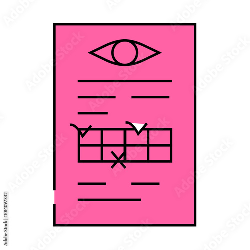 anamnesis ophthalmology line icon vector. anamnesis ophthalmology sign. isolated symbol illustration