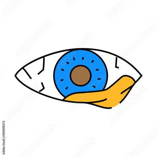 eye infection ophthalmology line icon vector. eye infection ophthalmology sign. isolated symbol illustration