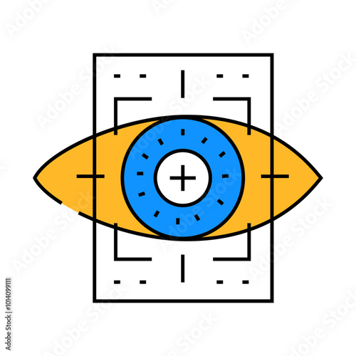 eye with mesh ophthalmology line icon vector. eye with mesh ophthalmology sign. isolated symbol illustration