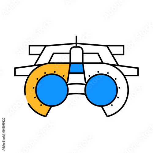 trial frame ophthalmology line icon vector. trial frame ophthalmology sign. isolated symbol illustration