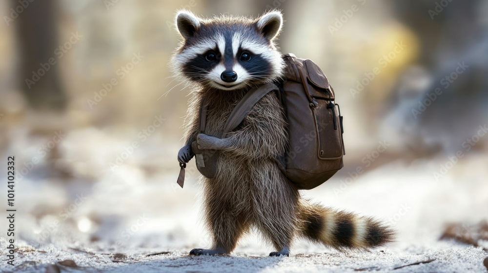 Raccoon Ready for Adventure