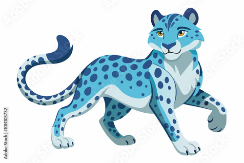 Snow Leopard Emotions Happy, Sad, Funny, Yoga, and Dance Vector Illustrations, Explore a variety of snow leopard emotions in vector illustrations for creative projects