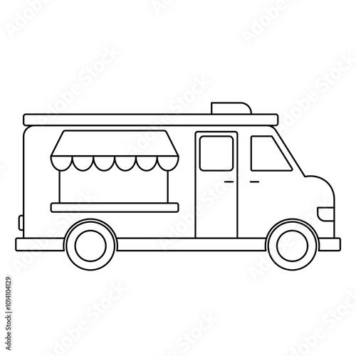 Food Truck Doodle Icon