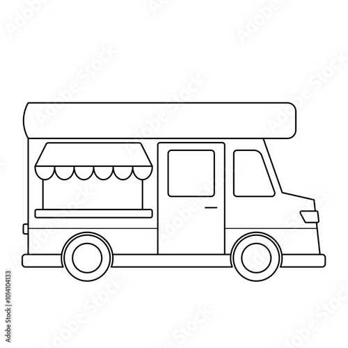 Food Truck Doodle Icon