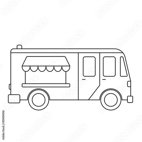 Food Truck Doodle Icon