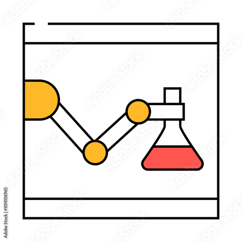 laboratory robot line icon vector. laboratory robot sign. isolated symbol illustration