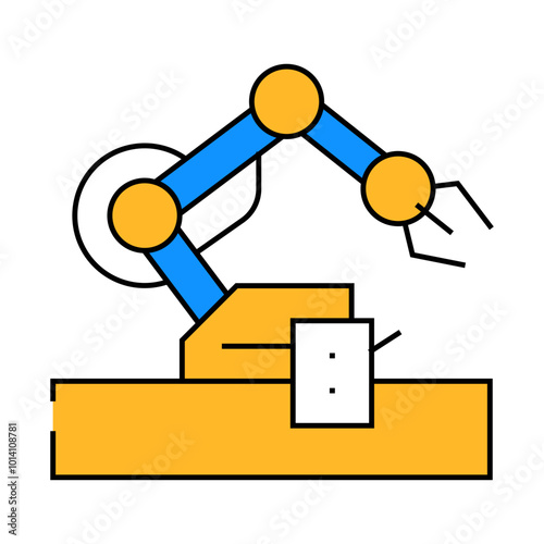 robotic arm robot line icon vector. robotic arm robot sign. isolated symbol illustration