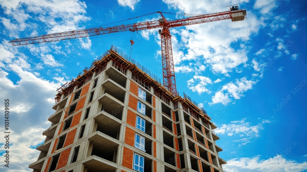 Construction of a high rise building Construction of a high rise building