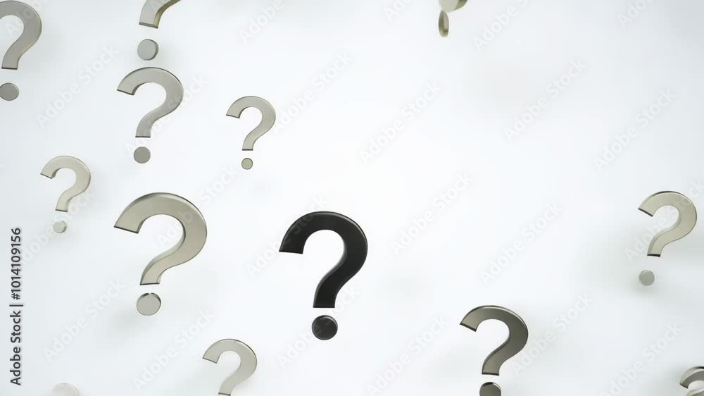 Exploring curiosity with floating question marks in a minimalist setting Exploring curiosity with floating question marks in a minimalist setting