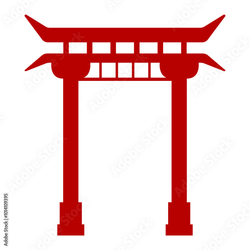 Chinese Gate Silhouette
