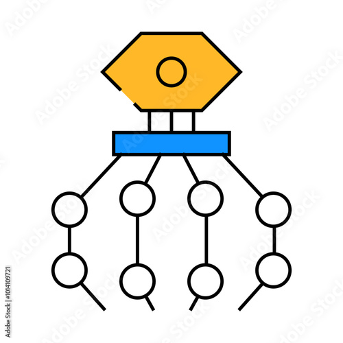 nanorobot equipment line icon vector. nanorobot equipment sign. isolated symbol illustration photo