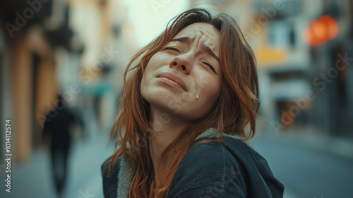 Wallpaper Mural A young woman who is crying, Photography, Bright scenery, Urban  Torontodigital.ca