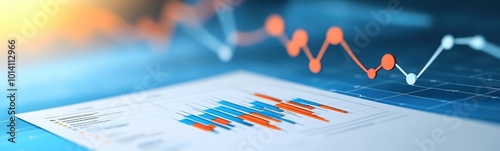 Close up of a paper with graphs on it