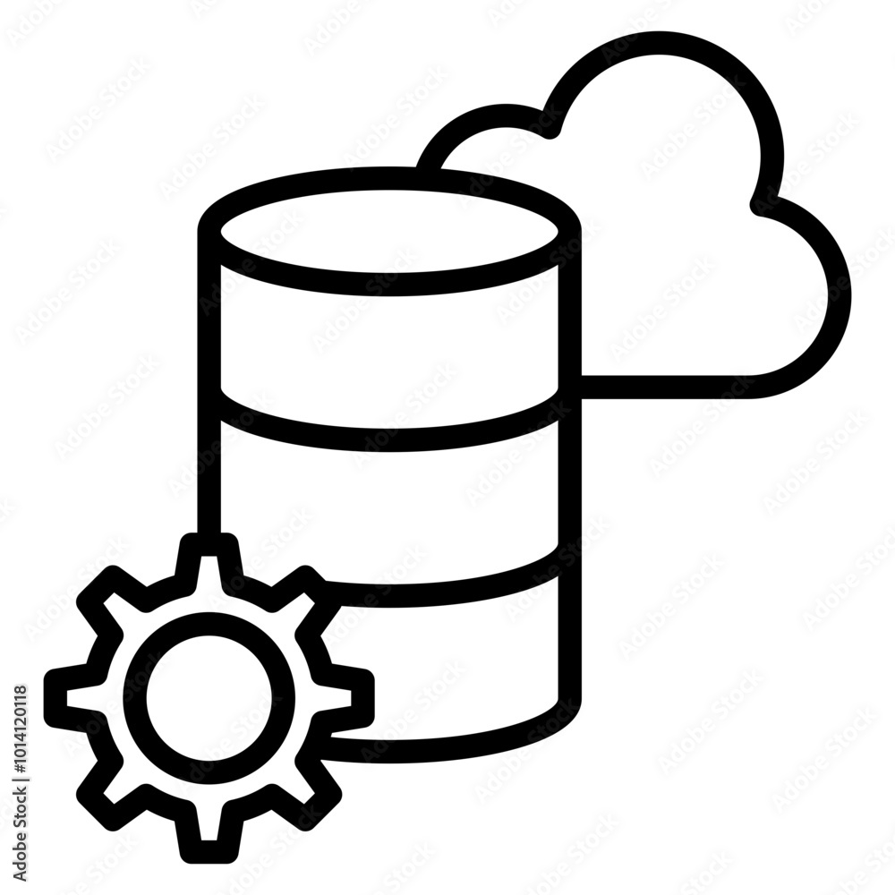 Data Storage Outline Icon Data Storage Outline Icon