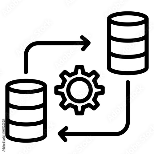 Data Migration Outline Icon