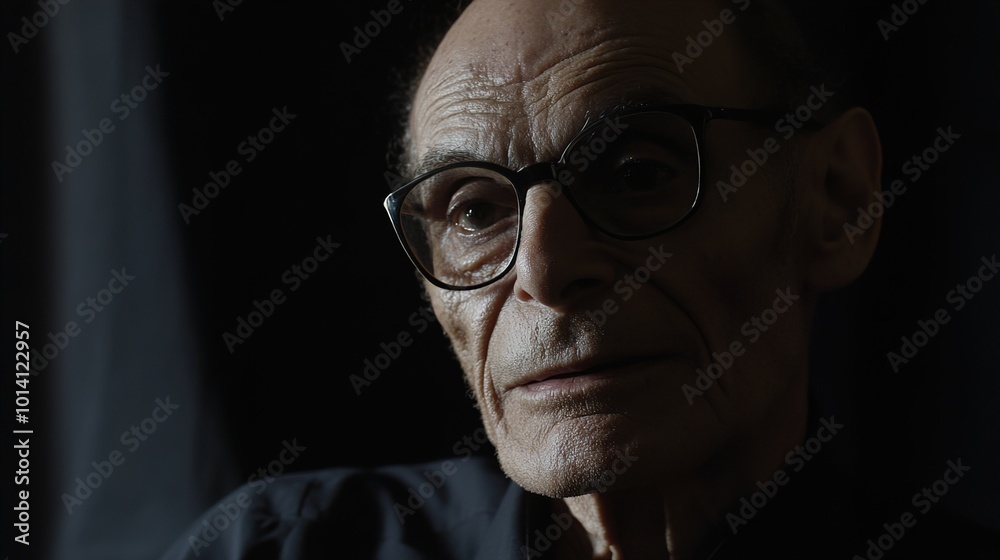 Close-Up Portrait of a Man in Glasses Close-Up Portrait of a Man in Glasses