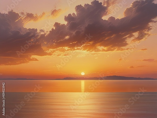 sunset over the sea