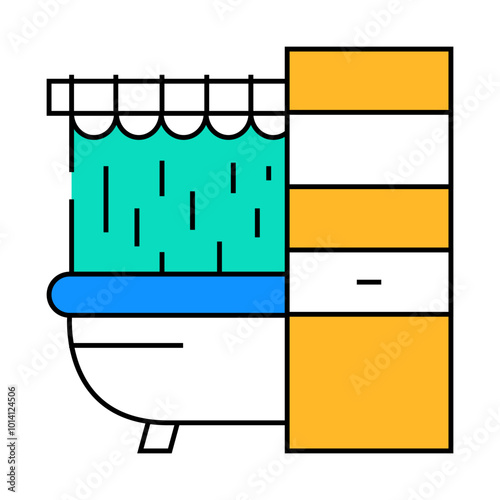 bathroom furniture line icon vector. bathroom furniture sign. isolated symbol illustration