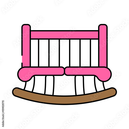 baby furniture line icon vector. baby furniture sign. isolated symbol illustration