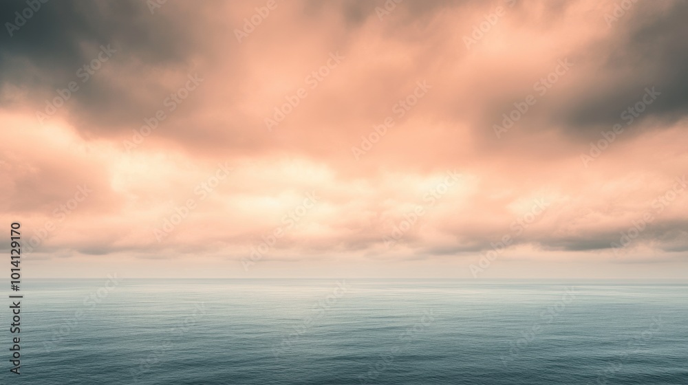 Pastel Serenity, tranquil seascape under a gentle sky, minimalist beauty, soothing colors blend harmoniously, inviting calm and reflection