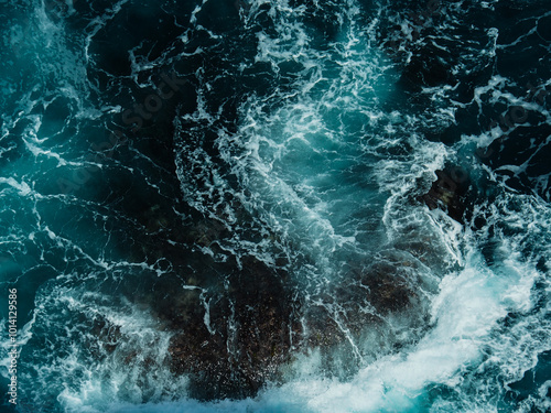 deep ocean waves crashing 