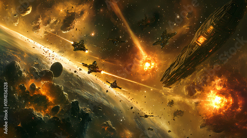 Generative AI, Laser-Firing Drones Engage in Epic Space Battle photo