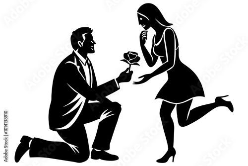  love express couple vector art illustration