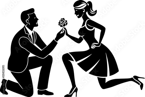  love express couple vector art illustration