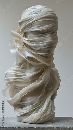 Abstract Sculpture of a Veiled Figure