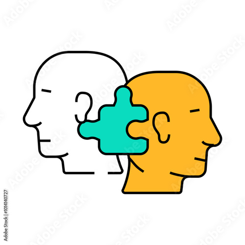 compatibility human line icon vector. compatibility human sign. isolated symbol illustration