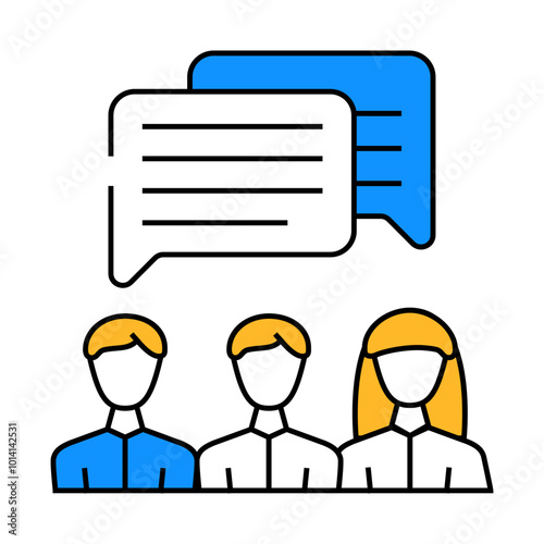 communication people line icon vector. communication people sign. isolated symbol illustration