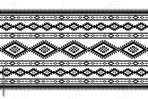 Geometric ethnic oriental seamless pattern traditional Design for background,carpet,wallpaper.clothing,wrapping,Batik fabric,Vector illustration,embroidery style, Sadu.