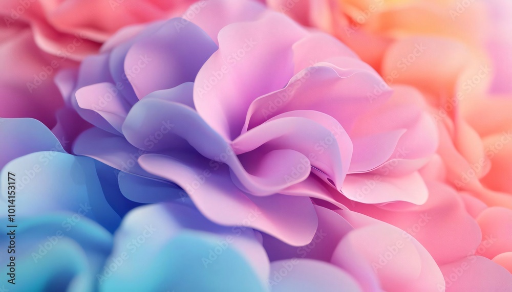 Fototapeta premium A beautiful close-up of pastel colored flowers with soft petals, perfect for spring or floral-themed designs.