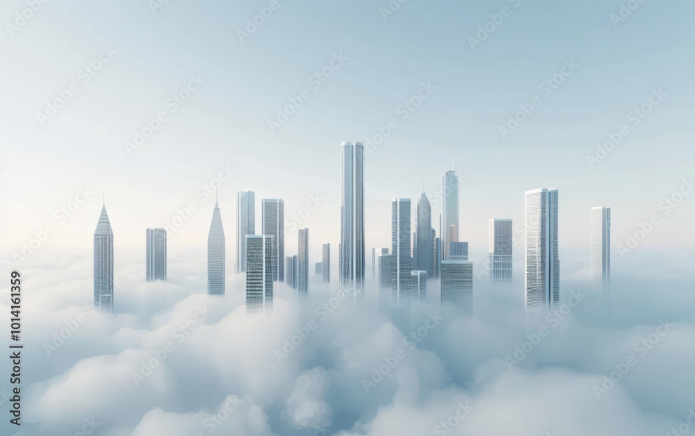 Future urban landscape with perfect integration of ecology and technology Future urban landscape with perfect integration of ecology and technology