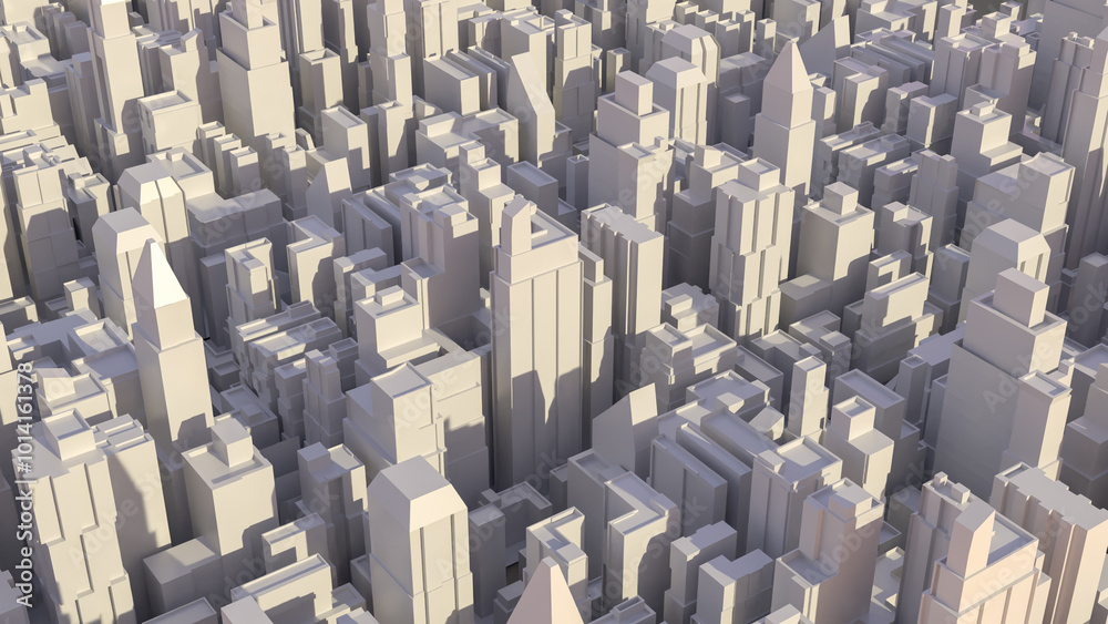 Fototapeta premium The city image for real estate or property concept 3d rendering.