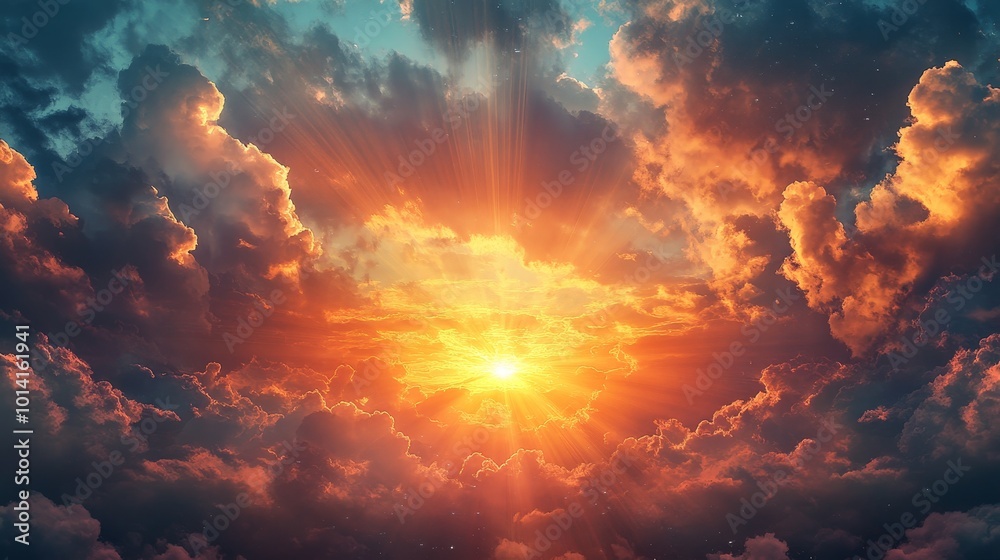 Motivational life quote on a sunrise landscape, with rays of light piercing through the clouds, symbolizing new beginnings. Motivational life quote on a sunrise landscape, with rays of light piercing through the clouds, symbolizing new beginnings.