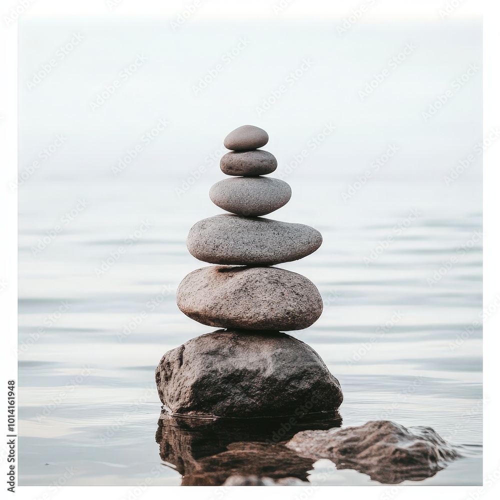 Motivational mindfulness quote on a minimalist design with a simple white background, perfect for a clean and calming Facebook post.