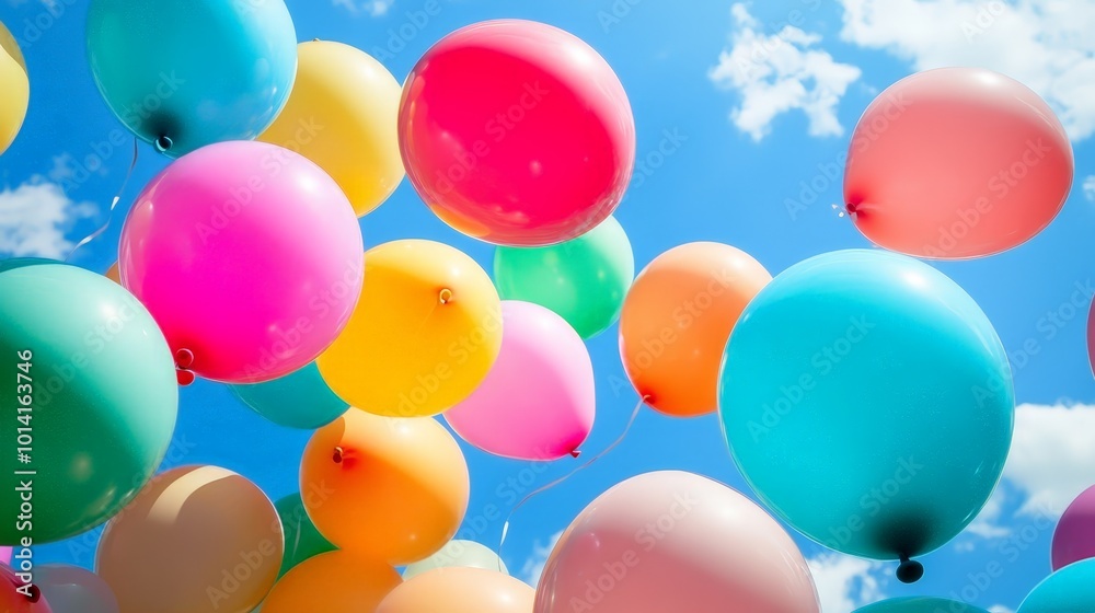 custom made wallpaper toronto digitalInspirational quote on a background of colorful balloons in the sky, creating a fun and playful mood.