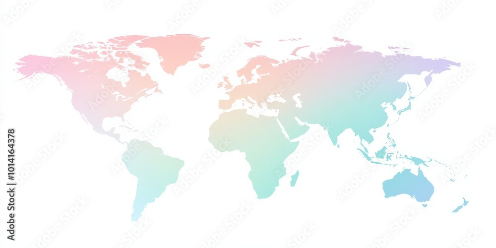 Obraz premium Colorful World Map Illustration.
